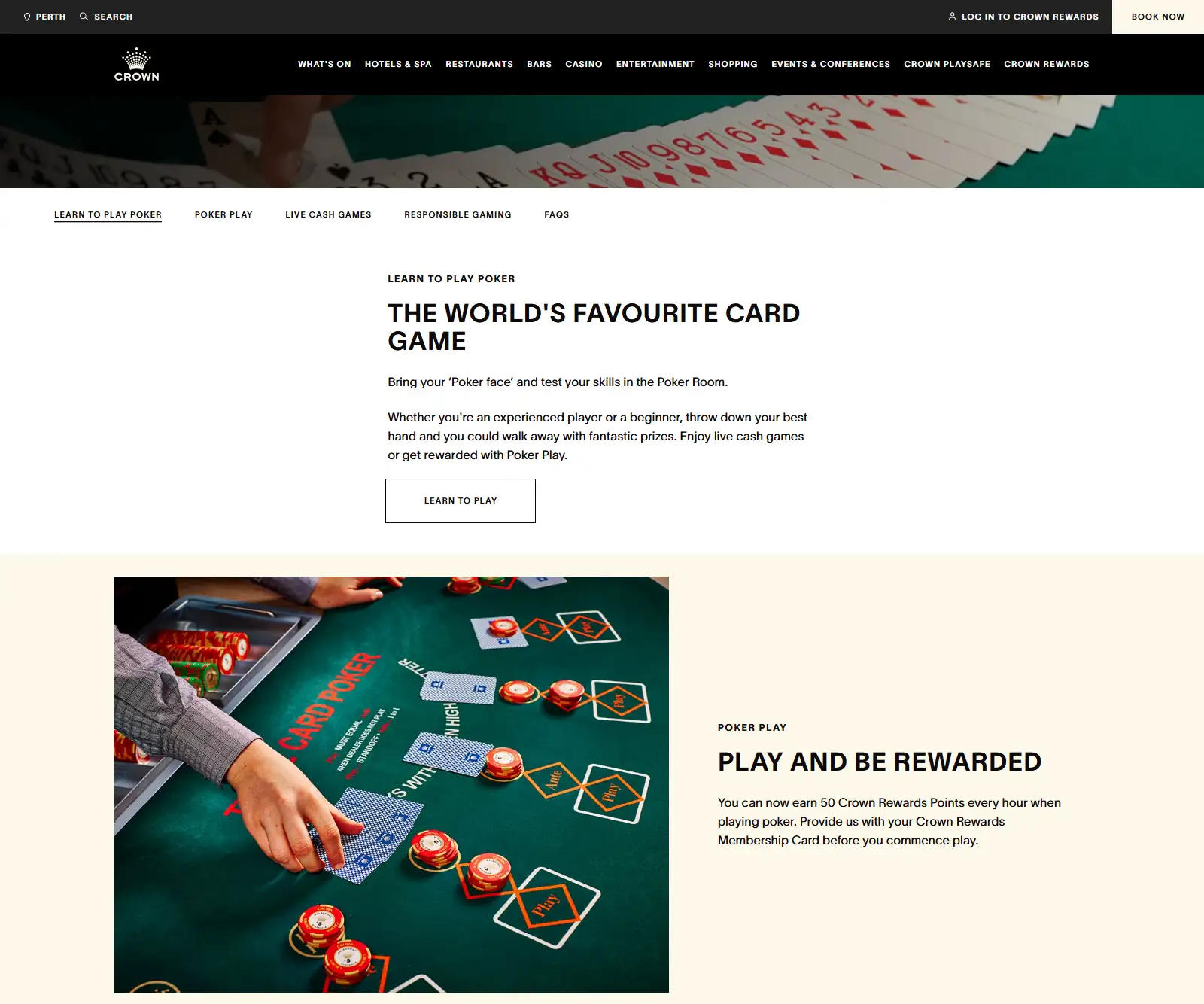 Crown Perth Poker Room: Cash Games, Hours and Rewards